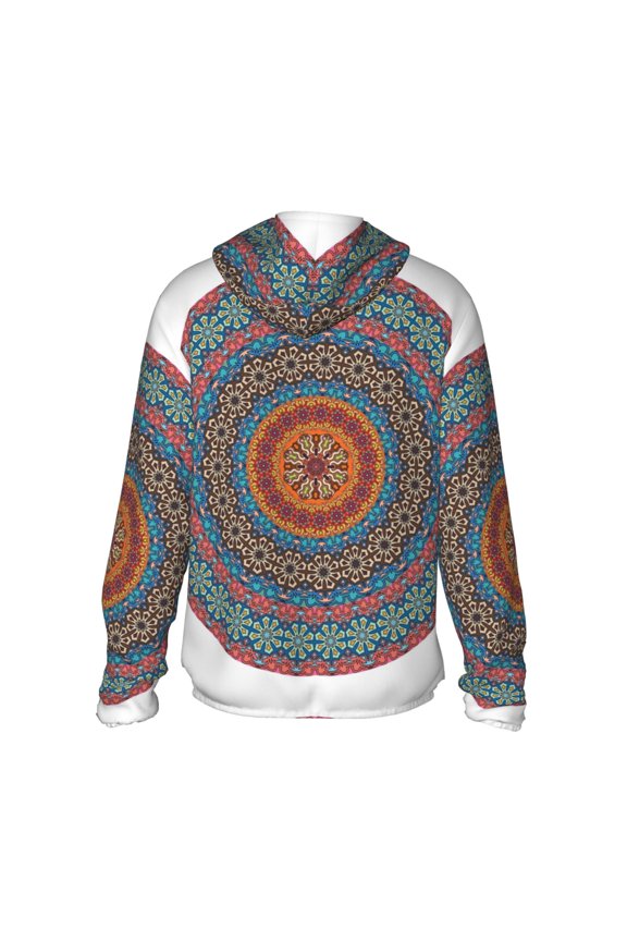 Mandala Print Women Men Sun Protection UPF 50+ Jackets Zip Up Long Sleeve Hoodie Hiking Lightweight with Pockets