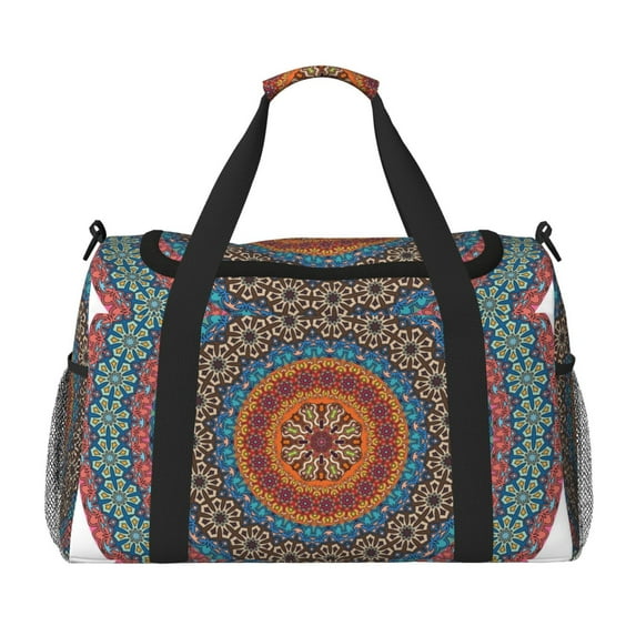 Kdxio Mandala Travel Duffel Bag Gym Bag Weekender Travel Bag Gym Bag for Women &Men Airplane Travel Essentials for Flying
