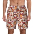 thumbnail image 1 of Kdxio Maneki-Neko Cats Print Men'S Swim Trunks With Compression Liner 7 Inch Inseam Quick Dry Swim Shorts, 1 of 7