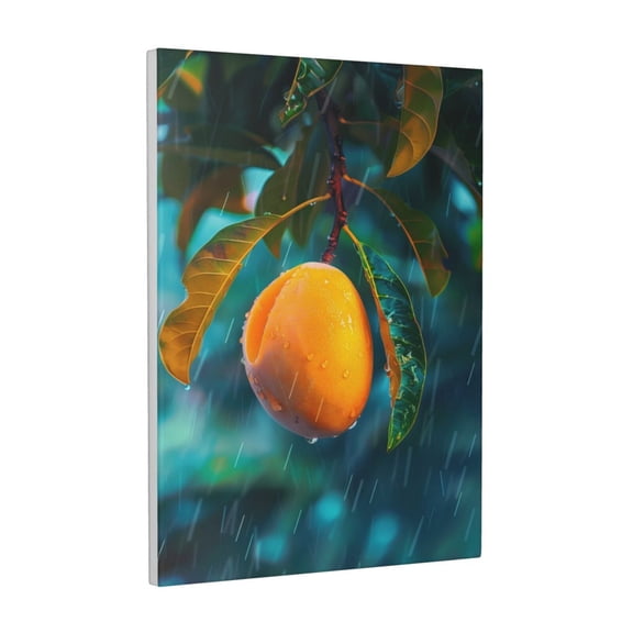 Kdxio Mango In The Rain Pattern Canvas Wall Art 12x16 Inches - Waterproof HD Print Solid Wood Frame for Living Room & Bathroom,Vertical