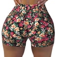 thumbnail image 1 of Kdxio Many Kind Of Flowers Print Workout Shorts for Women Seamless Soft Smooth Gym Yoga Scrunch Active Shorts, 1 of 5