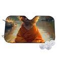 thumbnail image 1 of Kdxio Maple Leaf Meditating Chihuahua Print Windshield Sun Shade,UV Rays and Sun Heat Protection,Sunshade for Car Windshield,Car Shade Front Windshield - Medium, 1 of 5
