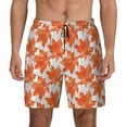 thumbnail image 1 of Kdxio Maple Leaves A Print Men's Swim Trunks with Compression Liner 7 Inch Inseam Quick Dry Swim Shorts, 1 of 5