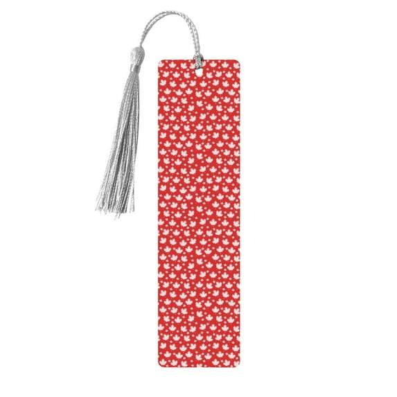 Kdxio Maple Leaves Print Metal Tassel Bookmarks,Perfect Gift for Art Lovers and Bookworms Metal Bookmarks for Women