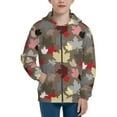 thumbnail image 1 of Kdxio Maple colorful Pattern Kids Boys Girls Zip Up Hoodie 3D Printed Hooded Sweatshirt Hoody Coat with Pocket 7-12 Y-Small, 1 of 6