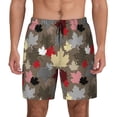 thumbnail image 1 of Kdxio Maple colorful Print Men's Swim Trunks with Compression Liner 7 Inch Inseam Quick Dry Swim Shorts, 1 of 5