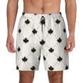 thumbnail image 1 of Kdxio Maple plaid Print Men's Swim Trunks with Compression Liner 7 Inch Inseam Quick Dry Swim Shorts, 1 of 5