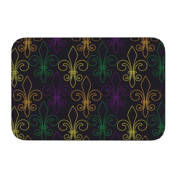 Kdxio Mardi Gras Carnival,16" x 24", Non-Slip Front Door Mats,Outdoor Welcome Mat Washable