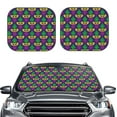 thumbnail image 1 of Kdxio Mardi Gras Carnival3 Print 2-Piece Sun Shade Front Windshield - Foldable Car Front Window Sunshades For Most Sedans Suv Truck, 1 of 6