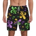 thumbnail image 1 of Kdxio Mardi Gras Carnival4 Print Men'S Swim Trunks With Compression Liner 7 Inch Inseam Quick Dry Swim Shorts, 1 of 7