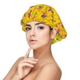 thumbnail image 1 of Kdxio Mardi Gras Crayfish and Fleur de lis Pattern Satin Bonnet Silk Bonnet Hair Bonnet for Sleeping Hair Bonnets for Women Curly Natural Hair, 1 of 6