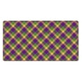 thumbnail image 1 of Kdxio Mardi Gras Plaid Print Large Gaming Mouse Pad,Non-Slip Base,Water Resist Keyboard Pad for Gamer,Office & Home,29.5 x 15.8 in, 1 of 9