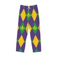 thumbnail image 1 of Kdxio Mardi Gras Print Men's Sleep Pajama Pant Lounge Pants with Pockets, 1 of 8