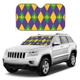 thumbnail image 1 of Kdxio Mardi Gras Print Windshield Sun Shade, Foldable Sun Blocker for Car,Truck,SUV Automotive Interior Sun Protection,Reflective Shade for Front Windshield(Small), 1 of 7