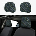 thumbnail image 1 of Kdxio Mardi Gras Strings of Beads Pattern Print 2 Piece Car Head Rest Covers Set Auto Front/Rear Seats Headrest Cover Universal Fit Most Cars,Sedan, SUV, 1 of 9