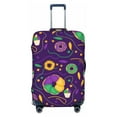 thumbnail image 1 of Kdxio Mardi Gras and Donuts Pattern Luggage Cover for Travel,Elastic and Durable,Fits 18-32 Inch,Anti-Scratch Suitcase Protector, 1 of 9