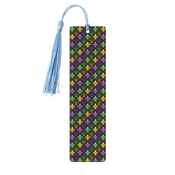 Kdxio Mardi Gras1 Print Metal Tassel Bookmarks,Perfect Gift for Art Lovers and Bookworms Metal Bookmarks for Women