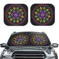 thumbnail image 1 of Kdxio Mardi Gras5 Print 2-Piece Sun Shade Front Windshield - Foldable Car Front Window Sunshades For Most Sedans Suv Truck, 1 of 6