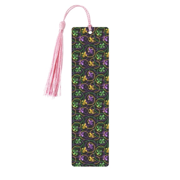 Kdxio Mardi Gras6 Print Metal Tassel Bookmarks,Perfect Gift for Art Lovers and Bookworms Metal Bookmarks for Women