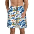 thumbnail image 1 of Kdxio Marine Animals Pattern Mens Casual Shorts - Drawstring Summer Beach Sports Shorts for Men, 1 of 9