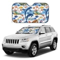 thumbnail image 1 of Kdxio Marine Animals Print Windshield Sun Shade, Foldable Sun Blocker for Car,Truck,SUV Automotive Interior Sun Protection,Reflective Shade for Front Windshield(Medium), 1 of 7