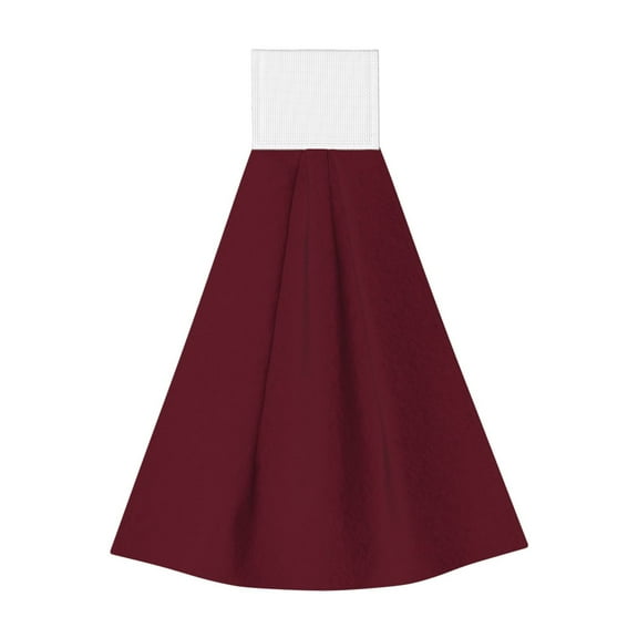 Kdxio Maroon Hand Towel with Loop Hanging Towel Absorbent Tie Towels for Kitchen Tea Bar Bathroom Decor