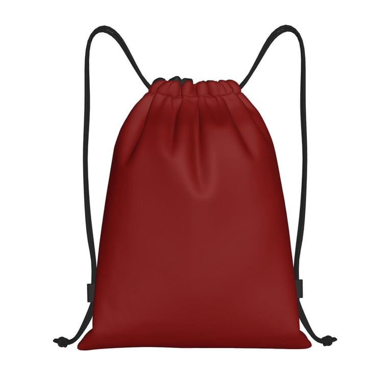 Kdxio Maroon Print Drawstring Backpack Bag,Waterproof Draw String