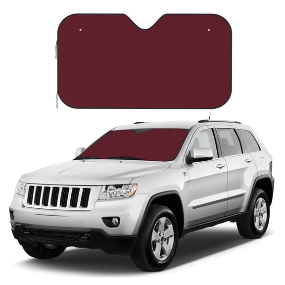 Kdxio Maroon Print Windshield Sun Shade, Foldable Sun Blocker for Car,Truck,SUV Automotive Interior Sun Protection,Reflective Shade for Front Windshield(Small)