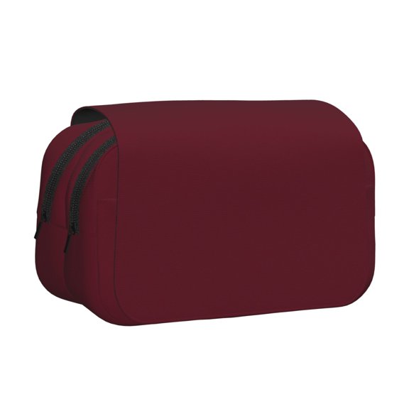 Kdxio Maroon for Double Compartment Pen Case Oxford Organizer with Zipper Pockets for Students Artists