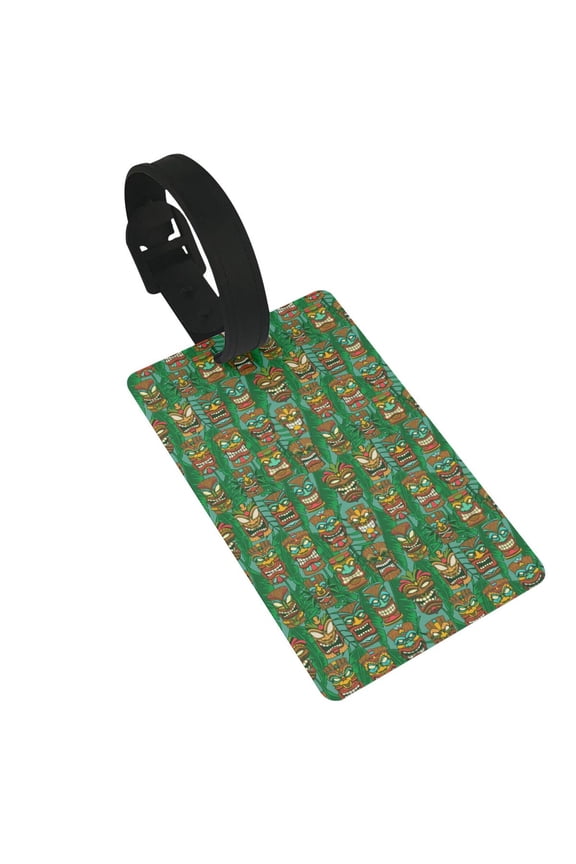 Mask And Palm Leaves Luggage Tags Privacy Cover ID Label Suitcase Tags Identifiers For School Bags,Suitcases