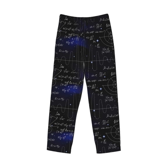 Kdxio Mathematica Science Print Men's Sleep Pajama Pant Lounge Pants with Pockets