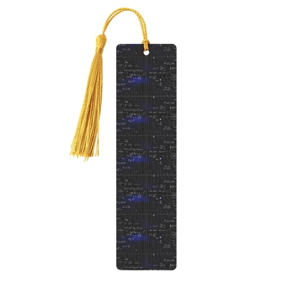 Kdxio Mathematica Science Print Metal Tassel Bookmarks,Perfect Gift for Art Lovers and Bookworms Metal Bookmarks for Women