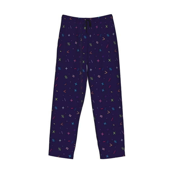 Kdxio Mathematical Symbols Print Men's Sleep Pajama Pant Lounge Pants with Pockets