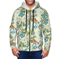 thumbnail image 1 of Kdxio Meadow Plants And Butterflies Print Men Hoodies Casual Hoodies for Men with Zip Pockets Full Zip Long Sleeve Sweatshirt Sports Hooded Jacket-Large, 1 of 5