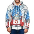thumbnail image 1 of Kdxio Medicine Gnome Truck Red Print Men Hoodies Casual Hoodies for Men with Zip Pockets Full Zip Long Sleeve Sweatshirt Sports Hooded Jacket-3X-Large, 1 of 5