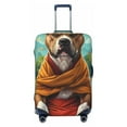 thumbnail image 1 of Kdxio Meditating French Bulldog Pattern Luggage Cover for Travel,Elastic and Durable,Fits 18-32 Inch,Anti-Scratch Suitcase Protector-No luggage included, 1 of 5