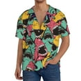 thumbnail image 1 of Kdxio Men'S Hawaiian Shirt For Men Short Sleeve Shirt Angry Shark Pattern Summer Casual Holiday Beach Button Down T-Shirts, 1 of 5