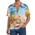 thumbnail image 1 of Kdxio Men'S Hawaiian Shirt For Men Short Sleeve Shirt Beach Starfish Shell Summer Casual Holiday Beach Button Down T-Shirts, 1 of 5