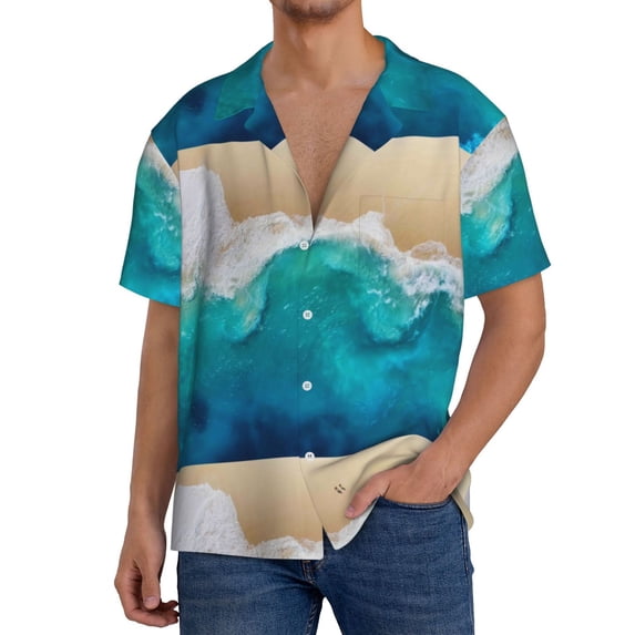 Kdxio Men'S Hawaiian Shirt For Men Short Sleeve Shirt Beach Summer Casual Holiday Beach Button Down T-Shirts