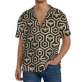 thumbnail image 1 of Kdxio Men'S Hawaiian Shirt For Men Short Sleeve Shirt Bee Hive Hexagon Summer Casual Holiday Beach Button Down T-Shirts, 1 of 5