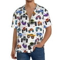 thumbnail image 1 of Kdxio Men'S Hawaiian Shirt For Men Short Sleeve Shirt Cartoon Monster Trucks1 Summer Casual Holiday Beach Button Down T-Shirts, 1 of 5