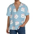 thumbnail image 1 of Kdxio Men'S Hawaiian Shirt For Men Short Sleeve Shirt Cartoon Sushi Summer Casual Holiday Beach Button Down T-Shirts, 1 of 5