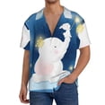 thumbnail image 1 of Kdxio Men'S Hawaiian Shirt For Men Short Sleeve Shirt Cute Elephant Summer Casual Holiday Beach Button Down T-Shirts, 1 of 5
