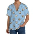 thumbnail image 1 of Kdxio Men'S Hawaiian Shirt For Men Short Sleeve Shirt Cute French Bulldog Summer Casual Holiday Beach Button Down T-Shirts, 1 of 5