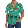 thumbnail image 1 of Kdxio Men'S Hawaiian Shirt For Men Short Sleeve Shirt Cute Sushi Summer Casual Holiday Beach Button Down T-Shirts, 1 of 5