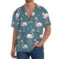 thumbnail image 1 of Kdxio Men'S Hawaiian Shirt For Men Short Sleeve Shirt Elegant Flamingo Summer Casual Holiday Beach Button Down T-Shirts, 1 of 5