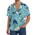 thumbnail image 1 of Kdxio Men'S Hawaiian Shirt For Men Short Sleeve Shirt Flying Swallows Summer Casual Holiday Beach Button Down T-Shirts, 1 of 5