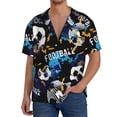 thumbnail image 1 of Kdxio Men'S Hawaiian Shirt For Men Short Sleeve Shirt Football Summer Casual Holiday Beach Button Down T-Shirts, 1 of 5