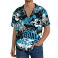 thumbnail image 1 of Kdxio Men'S Hawaiian Shirt For Men Short Sleeve Shirt Football Time Summer Casual Holiday Beach Button Down T-Shirts, 1 of 5
