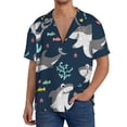 thumbnail image 1 of Kdxio Men'S Hawaiian Shirt For Men Short Sleeve Shirt Friendly Smiling Sharks Summer Casual Holiday Beach Button Down T-Shirts, 1 of 5